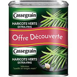 Cassegrain Cassegrain Haricots verts extra-fins les 2 boites de 220 g net égoutté - Offre Découverte