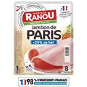 Monique Ranou Jambon Mon Paris sel réduit la barquette de 8 tranches - 240 g