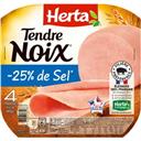 Herta Tendre Noix - Jambon charcutier réduit en sel la barquette de 4 tranches - 160 g