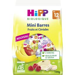 Hipp Biologique Mini barres fruits et céréales BIO, dès 12 mois le paquet de 100 g