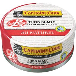 Capitaine Cook Thon blanc fraîcheur extra au naturel Label Rouge la boite de 120 g net égoutté