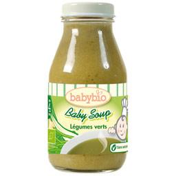 Soupe de légumes verts BIO sans sel ajouté, dès 4 mois Soupe de légumes verts BIO sans sel ajouté, dès 4 mois,BABYBIO,la Bouteille verre de 20cl