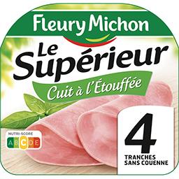 Fleury Michon jambon supérieur sans couenne tranche x4 -140g