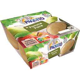 Dessert de fruits, pomme poire Dessert de fruits, pomme poire,SOLAYA,les 4 pots de 100g