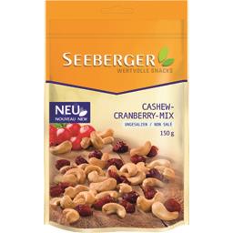 Seeberger Mélange Cashew Cranberry mix non salé le sachet de 150 g