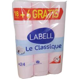 Labell Papier toilette rose Le Classique le paquet de 16 rouleaux