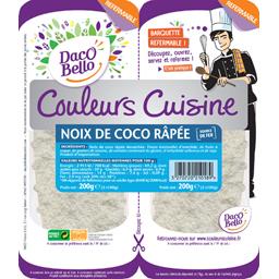 Couleurs Cuisine - Noix de coco râpée Couleurs Cuisine - Noix de coco râpée,DACO BELLO,les 2 barquettes de 100g