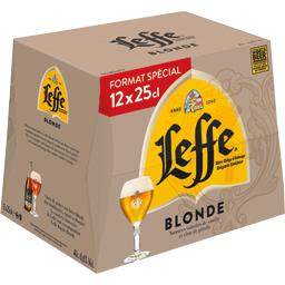 Leffe Bière blonde les 12 bouteilles de 25 cl
