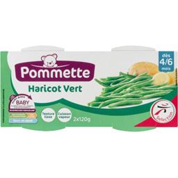 Purée de haricot vert, dès 4-6 mois Purée de haricot vert, dès 4-6 mois,POMMETTE,les 2 pots de 120g