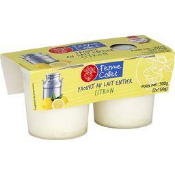 Yaourt au lait entier Citron 2x150g FERME COLLET