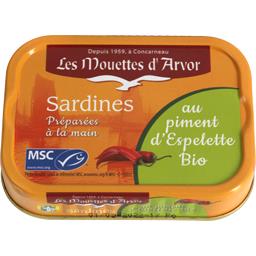 Les Mouettes d'Arvor Sardines au piment d'Espelette BIO la boite de 115 g