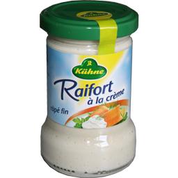 Raifort râpé fin à la crème Raifort râpé fin à la crème,KUHNE,le bocal de 140g