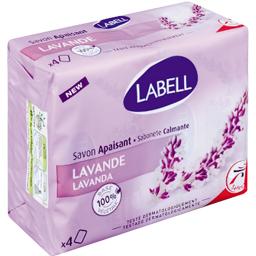 Savon apaisant lavande Savon apaisant lavande,LABELL,les 4 pains de 100 g