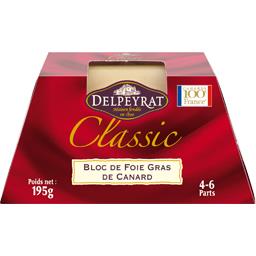 Delpeyrat Bloc de foie gras de canard Classic la boite de 195 g