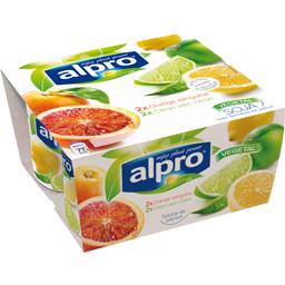 Alpro Dessert végétal soja orange sanguine/citron vert-cit... les 4 pots de 125 g