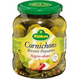 Cornichons aigres-doux, Recette Paysanne Cornichons aigres-doux, Recette Paysanne,KUHNE,le bocal de 185 gr égoutté