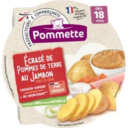 Ecrasé de pommes de terre et de jambon, dès 18 mois Ecrasé de pommes de terre et de jambon, dès 18 mois,AUCHAN BABY,l'assiette de 260g