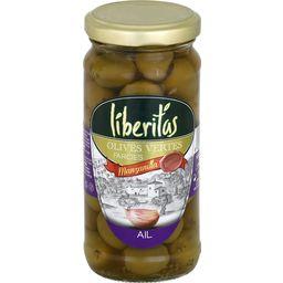 Liberitas Olives vertes farcies ail le bocal de 140 g net égoutté