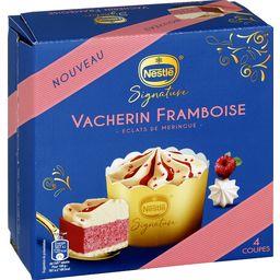 Nestlé Dessert glacé Vacherin framboise éclats de meringue la boite de 4 pots - 460 ml