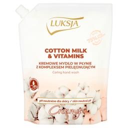 Creamy Cotton Milk & Vitamins Kremowe mydło w płynie opakowanie uzupełniające 900 ml