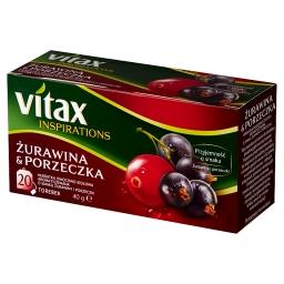 Inspirations Herbatka owocowo-ziołowa aromatyzowana o smaku żurawiny porzeczki 40 g (20 x 2 g)