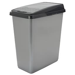 Pojemnik na śmieci Slim-Bin 25 l srebrny 39,5 x 24 x 46 cm