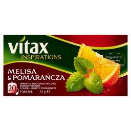 Inspirations Herbatka owocowo-ziołowa aromatyzowana melisa & pomarańcza 33 g (20 x 1,65 g)