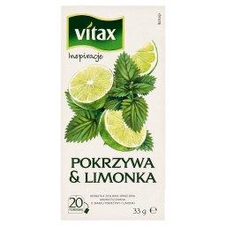 Inspiracje Herbatka ziołowo-owocowa aromatyzowana o smaku pokrzywy i limonki 33 g (20 x 1,65 g