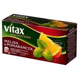 Inspirations Herbatka owocowo-ziołowa aromatyzowana melisa & pomarańcza 33 g (20 x 1,65 g)