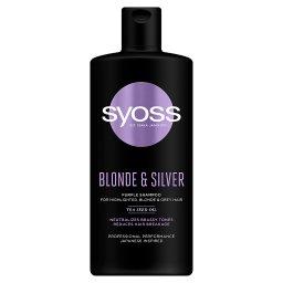 Blonde & Silver Purple Szampon do włosów blond i siwych neutralizujący żółte tony 440 ml
