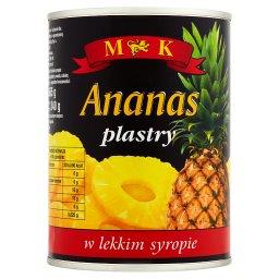 Ananas plastry w lekkim syropie 565 g