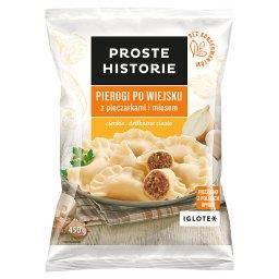 Pierogi po wiejsku z pieczarkami i mięsem 450 g