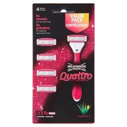 Quattro For Women Maszynka do golenia z wymiennymi wkładami dla kobiet + 4 wkłady