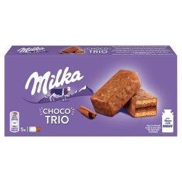 Choco Trio Ciastko biszkoptowe z nadzieniem kakaowym oblane czekoladą mleczną 150 g (5 sztuk)