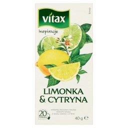 Inspiracje Herbatka owocowo-ziołowa aromatyzowana o smaku limonki i cytryny 40 g (20 x 2 g)