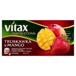 Inspirations Herbatka owocowo-ziołowa aromatyzowana o smaku truskawki i mango 40 g (20 x 2 g)