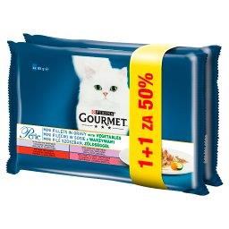 Perle Karma dla kotów kolekcja mini filecików w sosie z warzywami 680 g (8 x 48 g)