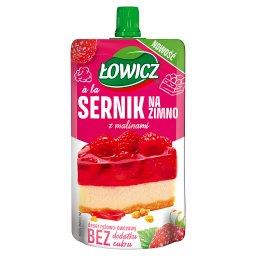 Deser ryżowo-owocowy a'la sernik na zimno z malinami...