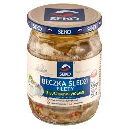 Beczka śledzi Filety z suszonymi ziołami 550 g