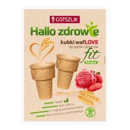 Hallo zdrowie Kubki waflowe do lodów i deserów fit 80 g (15 sztuk)