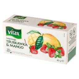 Inspiracje Herbatka owocowo-ziołowa aromatyzowana o smaku truskawki i mango 40 g (20 x 2 g)