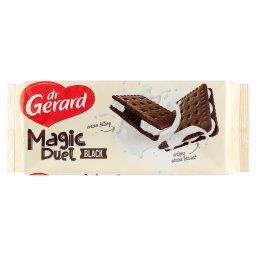 Magic Duet Black Herbatniki kakaowe z kremem o smaku śmietankowym i czekoladowym 185 g