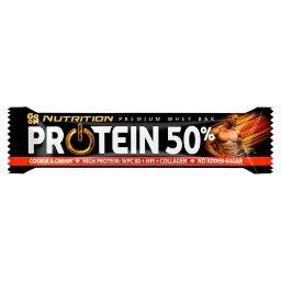 Go On Protein 50 % Wysokobiałkowy baton w polewie o smaku ciasteczkowo-śmietankowym 40 g