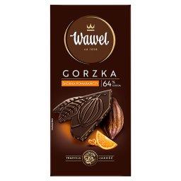 Czekolada gorzka 64 % cocoa skórka pomarańczy 90 g