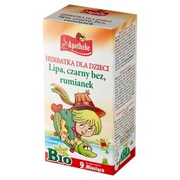 Herbatka dla dzieci lipa czarny bez rumianek bio 30 g (20 x 1,5 g)
