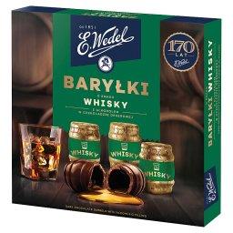 Baryłki o smaku whisky z alkoholem w czekoladzie deserowej 200 g