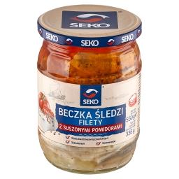 Beczka śledzi Filety z suszonymi pomidorami 550 g