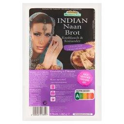 Naan chlebek w stylu indyjskim z czosnkiem i kolendr...