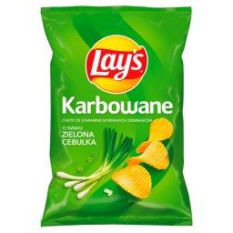 Chipsy ziemniaczane karbowane o smaku zielonej cebul...