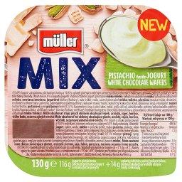 Mix Jogurt o smaku pistacjowym z wafelkami z kremem mlecznym oblanymi białą czekoladą 130 g